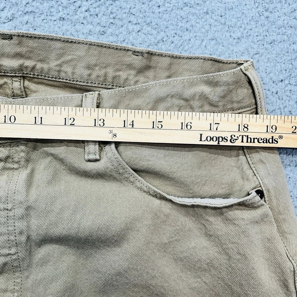 Levi's 501 Button Fly Jeans Mens 38x31 Beige Straight Leg‎ Classic Normcore
